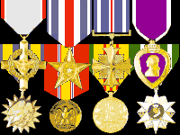 AF Cross, Silver Star, DFC, Purple Heart, Air Medal, National Defense, Vietnam Service, Vietnam Campaign