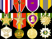 Silver Star, Bronze Star (3 awards), Purple Heart (2 awards), Army Commendation (4 awards), National Defense, Vietnam Service, Vietnam Campaign
