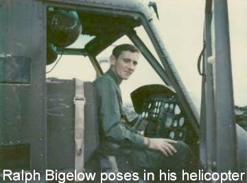 Ralph W Bigelow in his Huey