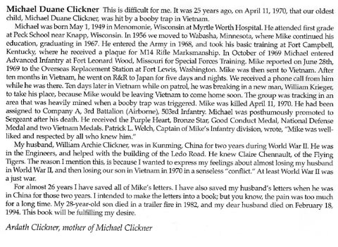 Michael D Clickner
