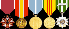 Legion of Merit, National Defense, Korean Service, Vietnam Service, Vietnam Campaign