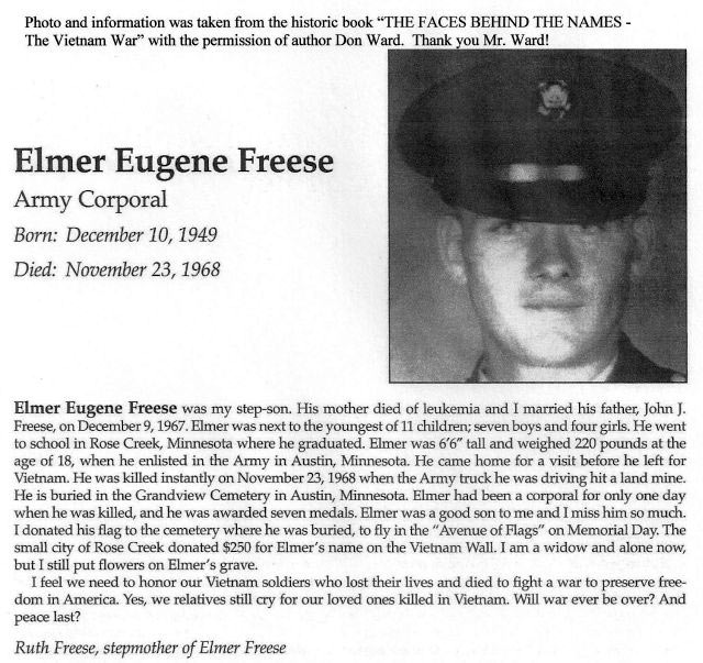 Elmer E Freese