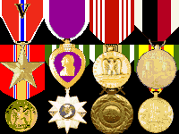 Bronze Star (Valor), Purple Heart, Good Conduct, Occupation Medal (Europe), National Defense, Vietnam Service, RVN Military Merit, Vietnam Campaign