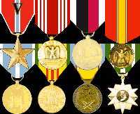 Bronze Star, Army Good Conduct, WW2 Occupation, National Defense, Korean Service, Vietnam Service, ROK Service, RVN Campaign medals