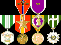 Bronze Star (3 awards), Purple Heart (2 awards), Army Commendation Medal, National Defense, Vietnam Service, Vietnam Campaign