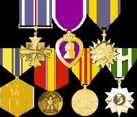 DFC, Purple Heart, Air Medal, AF Commendation, National Defense, Vietnam Service, Vietnam Campaign