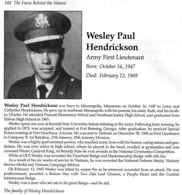 Wesley P Hendrickson
