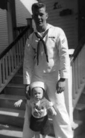 Bob Peda with nephew Steven, 1958
